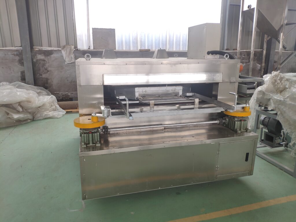 Swing oven for coated peanuts